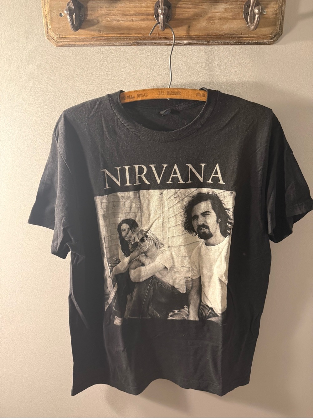 Tultex Black Nirvana Photo Band T-shirt
